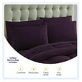 thumbnail image 5 of 5 Piece Comforter Set Bag Solid Color All Season Soft Down Alternative Blanket & Luxurious Microfiber Bed Sheets, Purple, Twin XL, 5 of 6