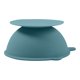 thumbnail image 2 of Cuencos para bebés con ventosa de la ventosa Portátil Silicona Silicone Niños Alimentación Vajilla Vajilla recién nacido Niños Regalos Camping Suministros Oscuro Verde Inevent HA059430-01B, 2 of 7