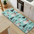 thumbnail image 5 of Blue Christmas Santa and Snowman Pattern Kitchen Rug Mat,Kitchen Runner Rugs Non Skid Washable,Decorative Kitchen Floor Mats for Kitchen,Sink,Laundry,17"x47.2", 5 of 7