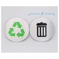 Metal Trash & Recycling Signs Garbage & Recycling Bin Marker Set of