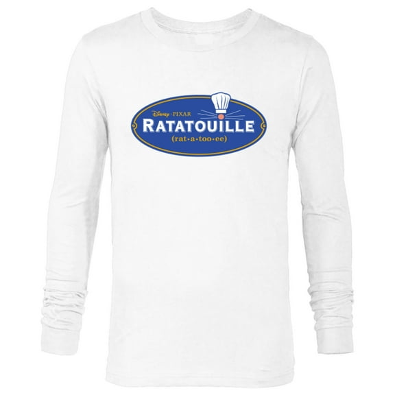 Disney Pixar Ratatouille Movie Logo T-Shirt - Long Sleeve T-Shirt for Men - Customized-White