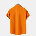 thumbnail image 5 of Tops Para Hombre Tops Con Estampado Navideño Cuello en V Manga Corta Copa de Vino Camisa Informal Con Bolsillos Odeerbi ODB181718, 5 of 5