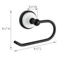 thumbnail image 2 of Design House Savannah Wall Mount Bathroom Toilet Paper Holder, Matte Black/White, 2 of 13
