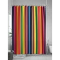 thumbnail image 5 of Shower Curtain Rainbow Stripes Shower Curtains for Bathroom, Waterproof Polyester Shower Curtain Set with Hooks, Standard Size 66" x 72" Abstract Colorful Stripes, 5 of 6