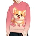 thumbnail image 3 of DISNIMO Corgi Hoodies for Kids Heart Hoodie Sweatshirts for Girls 6-7 Hoodies Sweatshirt Pullover Kids Boys Streetwear Hoodie with Print Clothes for Children Girl Long Sleeve Hoodie, 3 of 7