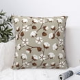 thumbnail image 4 of Pofeuu Cotton Tree Print Double-sided plush pillowcase Square Throw Pillow Covers Pillows Cover for Living Room Bedroom Sofa Couch Cushion Cover（No pillow core）-26"x26", 4 of 7