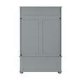 thumbnail image 6 of paproos Hall Tree, 4 in 1 Entryway Hall Tree Coat Rack with Open Shelves and Shoe Cabinets, Industrial Entryway Bench with Hooks for Hallway or Living Room, Gray, 6 of 10