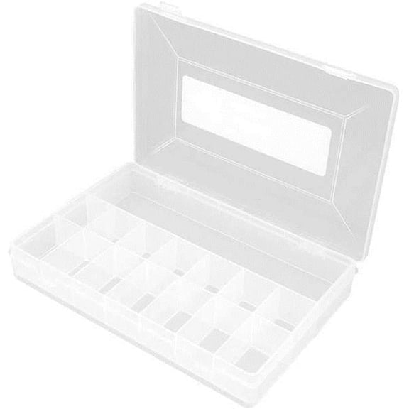 11 x 7 x 1.75 in. 15 Compartment Plastic Storage Case