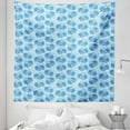 thumbnail image 1 of Flower Tapestry, Delicate Orchid Flowers with Abstract Curled Leaves Romantic Botany, Fabric Wall Hanging Decor for Bedroom Living Room Dorm, 5 Sizes, Pale Blue Blue and White, by Ambesonne, 1 of 1