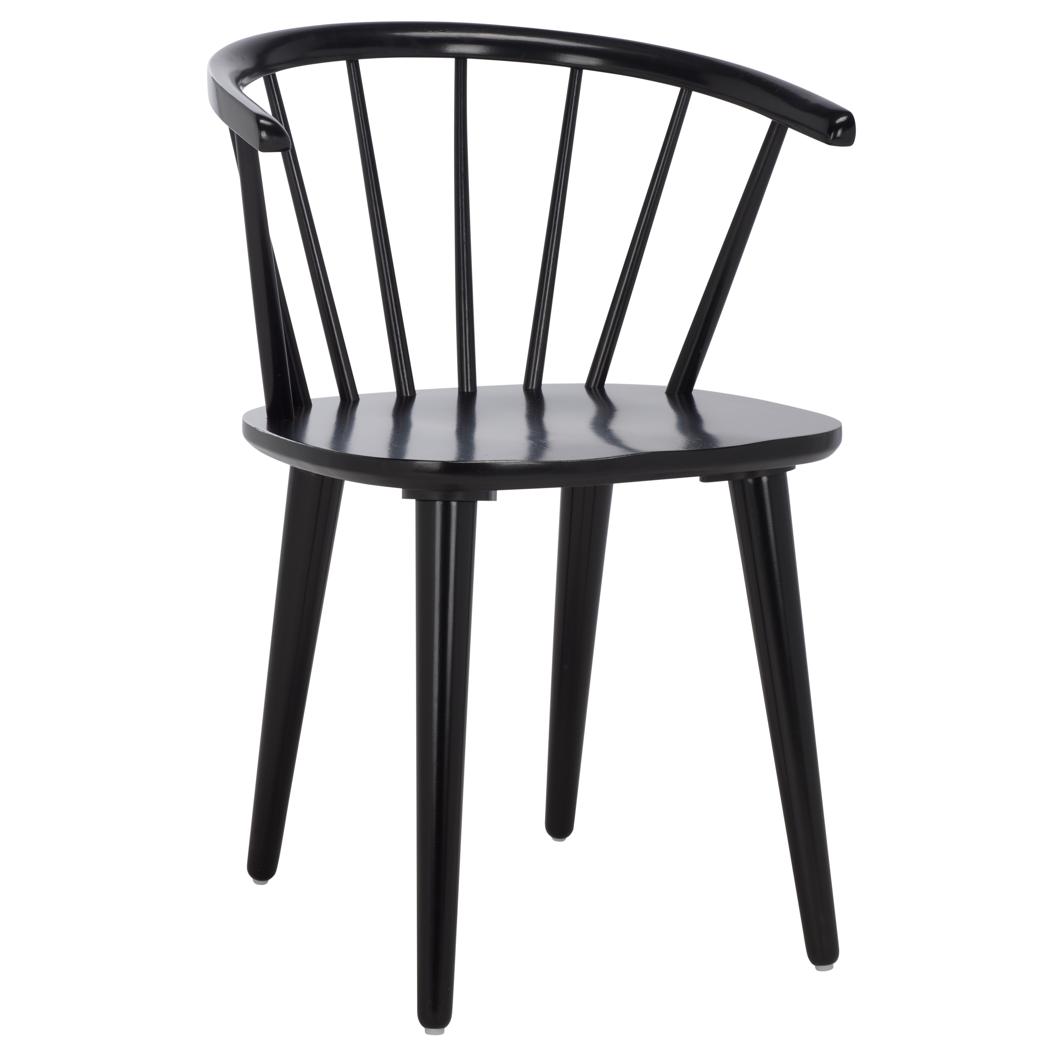 Safavieh Mandalyn Mid-Century Wood Dining Side Chairs, Black (Set of 2)