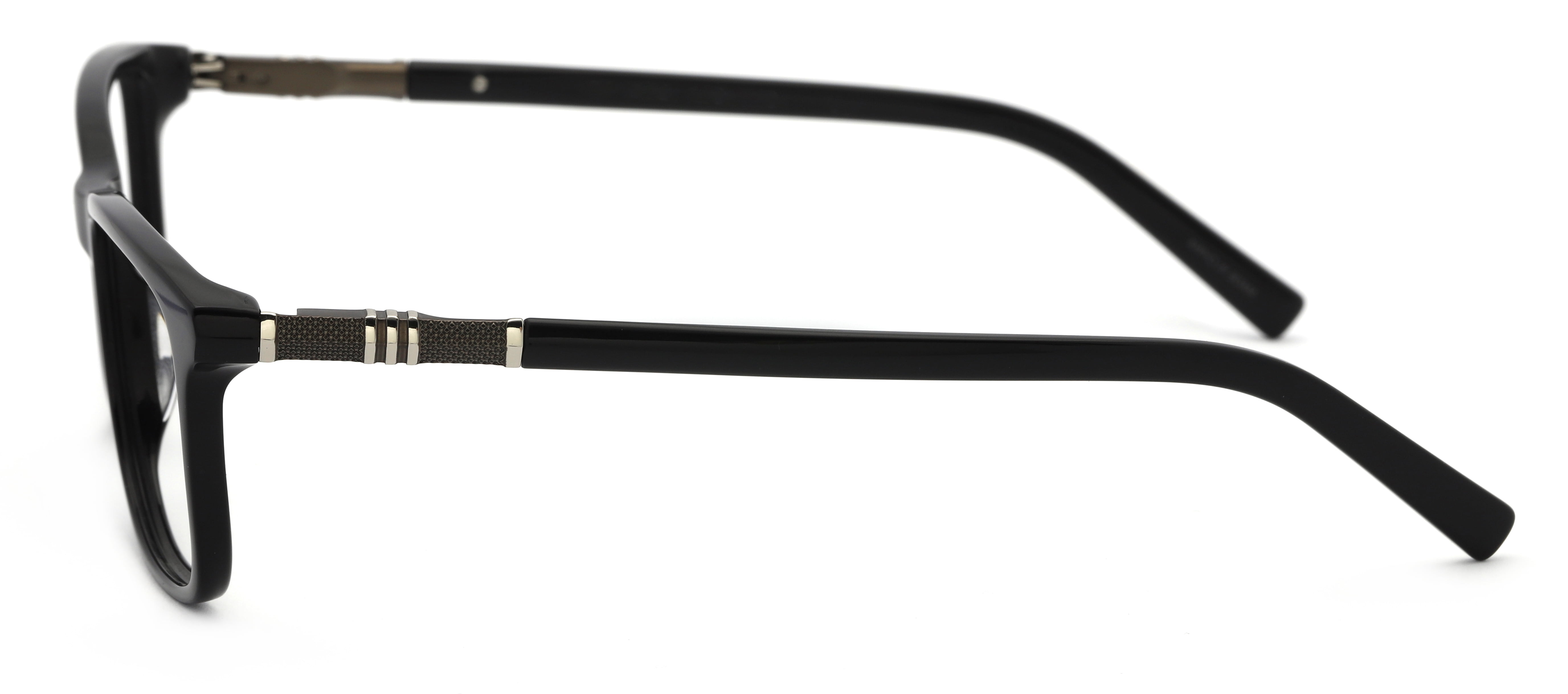 Walmart Men's Eyeglasses, Black, 54-17-145, with Case