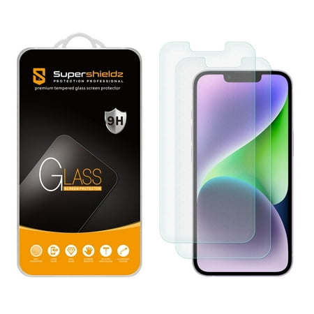 (2 Pack) Supershieldz for iPhone 16e/ iPhone 14 / iPhone 13/ iPhone 13 Pro (6.1 inch) Anti-Glare (Matte) Tempered Glass Screen Protector, Anti-Scratch, Bubble Free