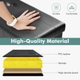 thumbnail image 5 of LINJH 45 Inches Folding Storage Ottoman Bench, Storage Chest Footrest Stool with Faux Leather, Entryway Bench 45'' x 15'' x 15'' (Black), 5 of 8