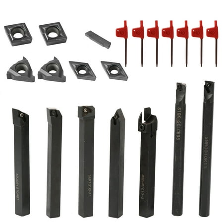 

21Pcs Multifunctional Solid Carbide Inserts Holder Boring Bar With Wrenches For Lathe Turning Tools