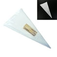 thumbnail image 2 of 100PCS Transparent Cone Bags Clear Cello Bags Sweets Treat Bags with Gold Ties (13 x 25cm), 2 of 8