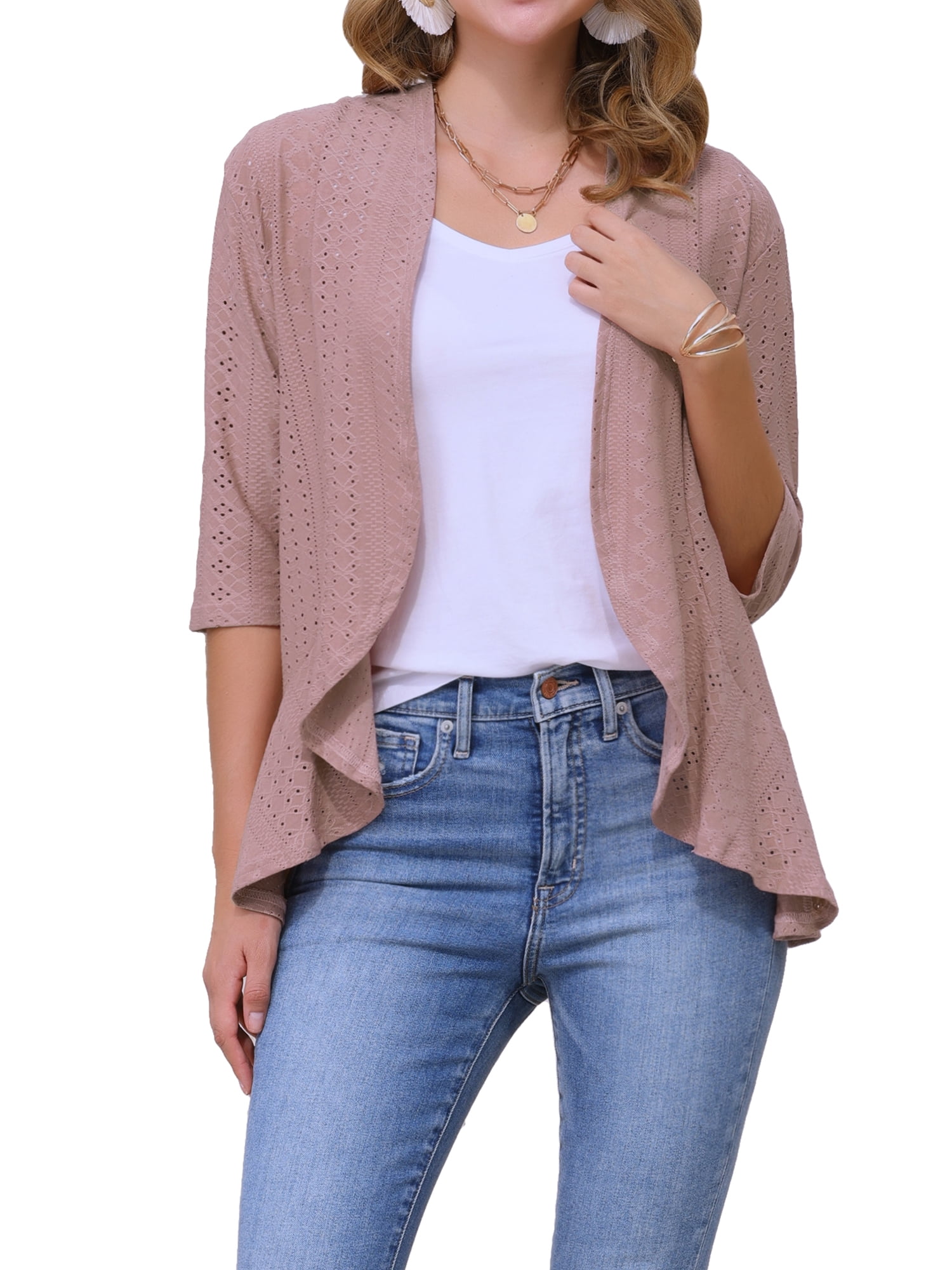 Cárdigan De Punto De Kimono Chal Drapeado Frente Abierto Irregular Suave Elastico Ropa De Mujer Rojo Macarena Cardigans Tipo Kimono A Rayas
