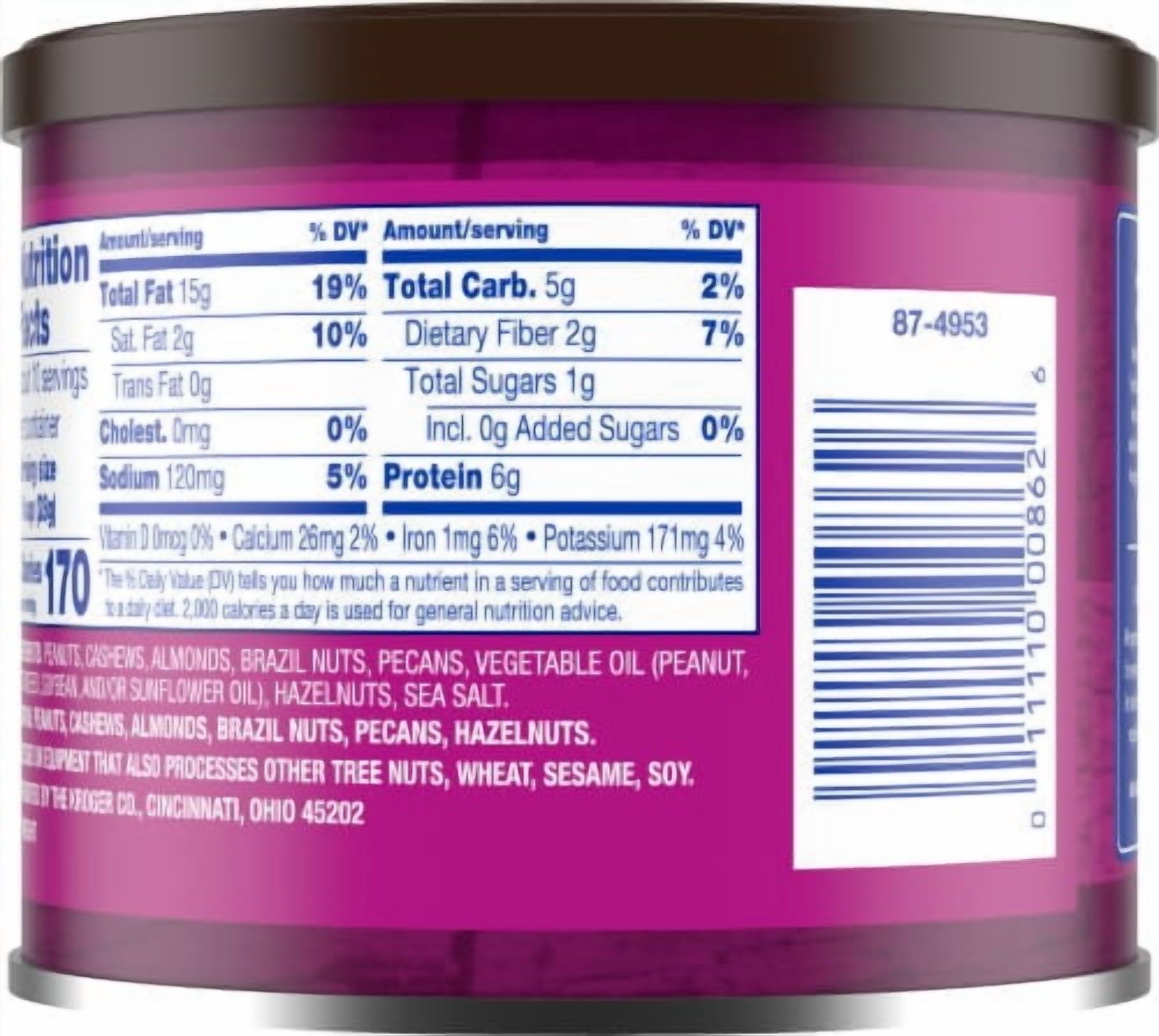 2X - KR Salted with Sea Salt Mixed Nuts-10.3 oz