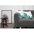 thumbnail image 3 of Ambesonne Spring Throw Pillow Cover 2 Pack, Sunny Butterflies Morphs, 16", Black Turquoise, 3 of 5