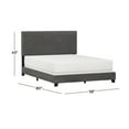thumbnail image 4 of Willow Nailhead Trim Upholstered Full Bed, Charcoal Faux Leather, 4 of 17