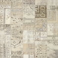 thumbnail image 1 of Ahgly Company Machine Washable Indoor Square Contemporary Light French Beige Brown Area Rugs, 3' Square, 1 of 7