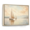 thumbnail image 2 of Designart "Minimalism Sailboat peaceful I" Sailing Boat Floater Framed Canvas Art Print, 2 of 7