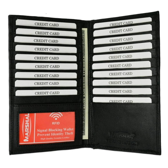 RFID Blocking Premium Genuine Leather Bifold Credit Card ID Holder RFID P 1529 (C)