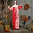 thumbnail image 3 of Outsunny Life Size Halloween Animated Clown, Scary Halloween Decorations, 3 of 10