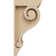 thumbnail image 3 of 4"W x 4"D x 8"H Wide Scroll Rough Cedar Woodgrain TimberThane Corbel, Primed Tan, 3 of 6