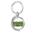 thumbnail image 1 of Un estanque de loto Rotating keychain Metal Keyring Holder, 1 of 2