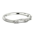 thumbnail image 3 of 0.48ct Marquise and Round Diamond Moissanite 10k White Gold Wedding Band, 3 of 4