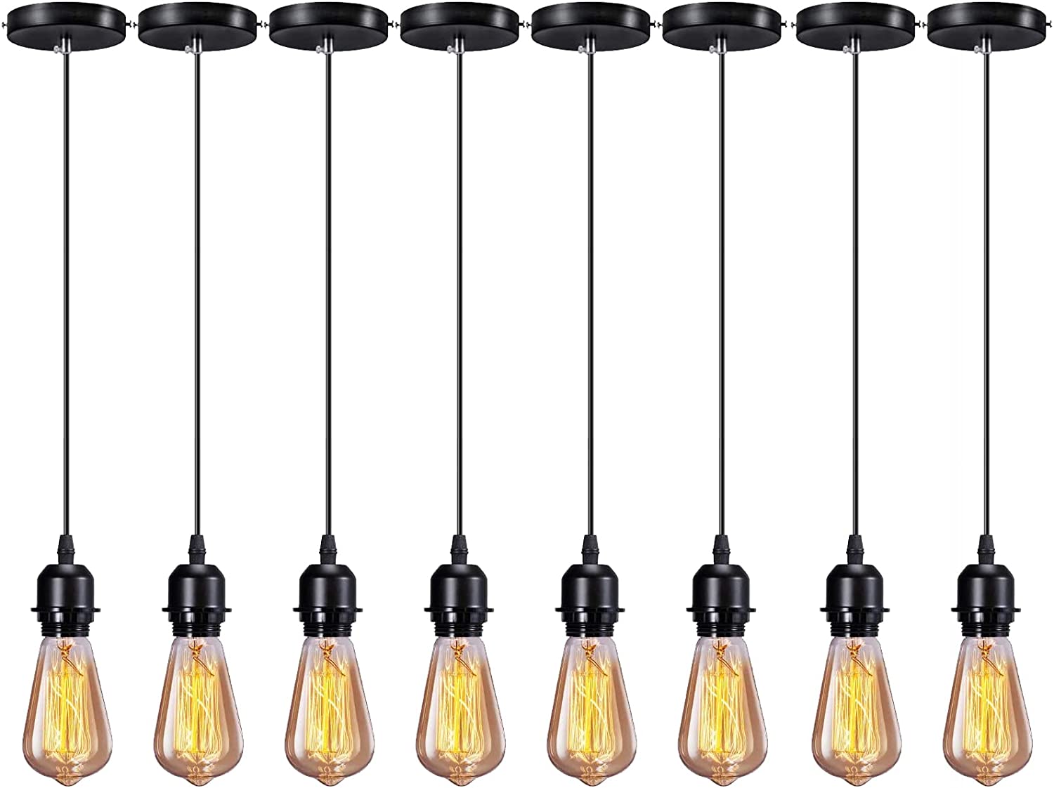 Industrial Mini Pendant Light Kit E26 E27 Base Edison Vintage Style