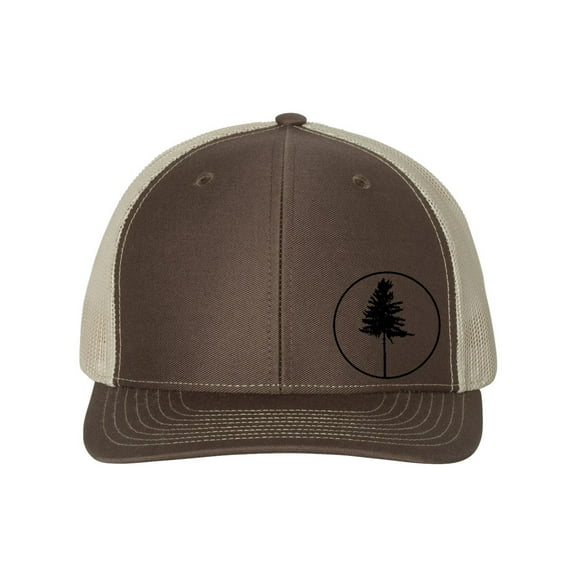 Aspen Hat, Aspen, Tree Lover Hat, Trucker Hat, Adjustable, Gift For Her, Nature Lover, Wildlife Apparel, Aspen Tree, Dad Hat, Black Text, Brown/Khaki