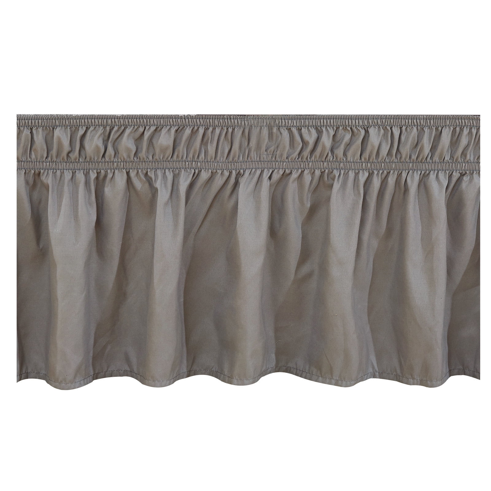 RuiJiao Elastic Wrap-Around Bed Skirt with Ruffles - Universal Fit for Queen and King Size Beds - Elegant and Easy to Use