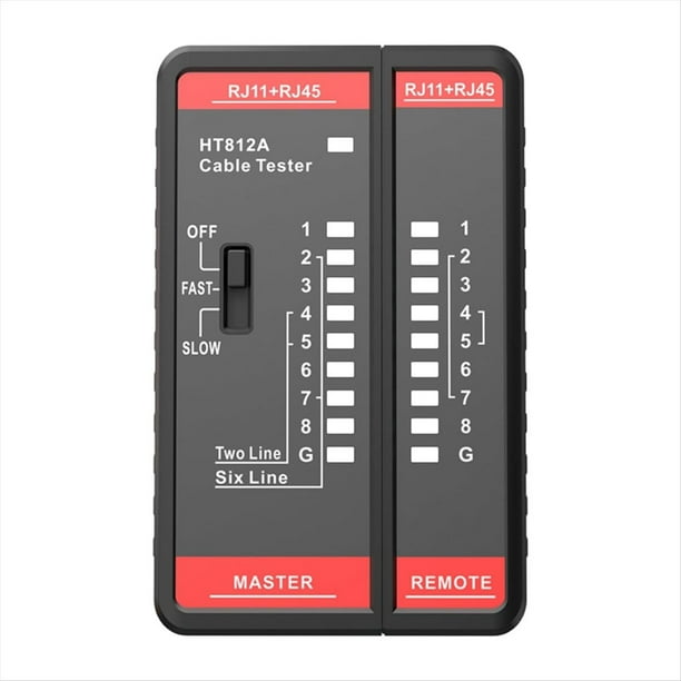 Medidor de Prueba de Línea Telefónica de Alambre HT812A, Probador de Cable, Buscador de Línea, Herramienta de Búsqueda de Línea de Tóner de Cable RJ11 RJ45