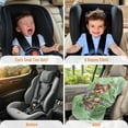 thumbnail image 4 of KUIFORTI St Patricks Car Decorations Car Seat Sun Shade Cover Baby Travel Accessories, Green Leaf Car Seat Cooler Infant Car Seats Heat Protector Keeps Your Toddler Baby Seat at a Cool Temperature, 4 of 7