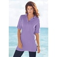 thumbnail image 5 of Roaman's Women's Plus Size Oversized Polo Tunic, 5 of 5