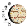 thumbnail image 4 of Fotbe Dachshund Dog And Flower Funda de Llanta de Repuesto con Estampado, Engrosada, Ajuste Universal para Jeep, Remolque, RV, SUV, Camión-16 inch, 4 of 6