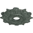 thumbnail image 3 of Ekena Millwork 17 1/2"OD x 4"ID x 1"P Preston Ceiling Medallion (Fits Canopies up to 4"), Hand-Painted Athenian Green Crackle, 3 of 5