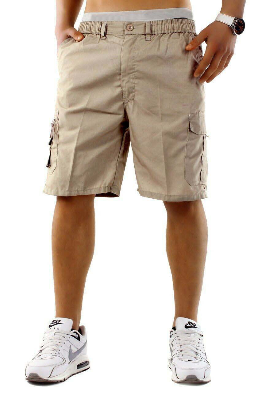 VITryst-Men Casual Loose Cotton Slim Fitted Mid Waist Beach Summer Half Pants