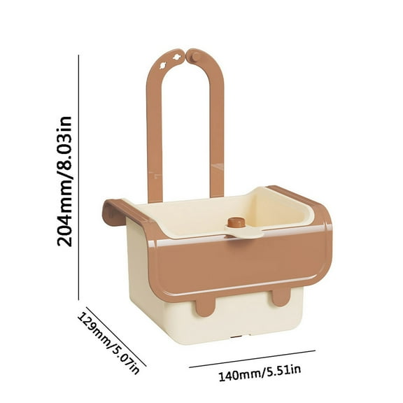 FeiFu Hanging Sink Drains Basket Over Sink Strainer Basket for Kitchen Utensils and Vegetables Drying Storage Sink Strainer Basket