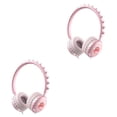 thumbnail image 2 of Matsuzay Auriculares con cable Control de volumen Auriculares para niños con micrófono Diadema ajustable Accesorios para auriculares Niñas Niños Rosa 2piezas, 2 of 6