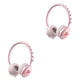 thumbnail image 3 of Sidaley Auriculares con cable Control de volumen Auriculares para niños con micrófono Diadema ajustable Accesorios para auriculares Niñas Niños Rosa 2piezas, 3 of 6