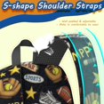 thumbnail image 5 of Football and Basketball Black Pattern 17" School Backpacks for Teens,Waterproof Oxford Fabric,S-Shape Padded Straps for School,Travel,Hiking,Camping, 5 of 6