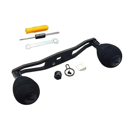 Taituoti 140Mm Longer Carbon Fiber Fishing Reel Handle With Tool Eva Knob Hole 8*5/7*4Mm Black Right Hand 7*4Mm