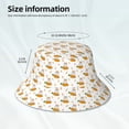thumbnail image 3 of Yiaed Rabbit And Carrot Print Reflective Stripe Bucket Hat Unisex Funny Outdoor Fisherman Cap Beach Sun Hat, 3 of 5