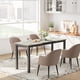 thumbnail image 4 of Qinaqin Elevate Your cm de Profundidadining E x perience 63-Inch Profundidad Madera Rectangular Mesa con Profundidaduradero Metálico Legs Perfect para Grande Family Gatherings Negro & Gris, 4 of 7