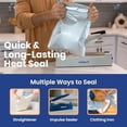 thumbnail image 2 of 30 Count 1-Gallon Mylar Bags with 400cc Oxygen Absorbers, 10 Mil Total Thickness Long-Term Food Storage Pouches, 10x14 Heat-Sealable Airtight Packaging - Silver, 2 of 3