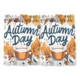 thumbnail image 7 of Yayeee Kitchen Curtains Tier Pair Light Filtering 27"x36" Rod Pocket Short Cafe Window Panel, Autumn Day With Cocoa Pattern, 7 of 7