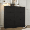 thumbnail image 7 of Richya Black Shoe Cabinet with 4 Flip Drawers,Shoe Racks Storage Cabinet with 2 Drawers for Narrow Entryway, 7 of 7