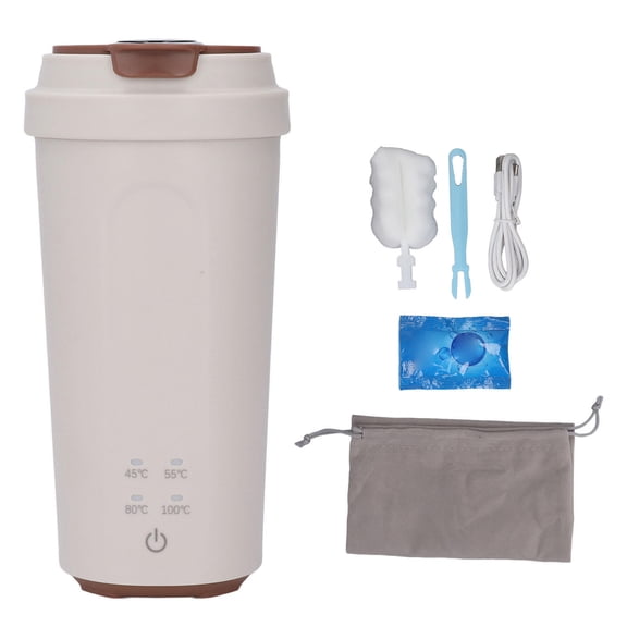 BOKYAN Portable 500ml Electric Kettle 300W – USB‑Powered, 45℃/55℃ Heat‑Preserve, Stainless Steel, Travel‑Ready Baby Formula Heater
